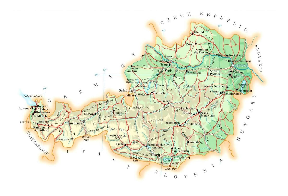 kat jeyografik nan otrich elevasyon