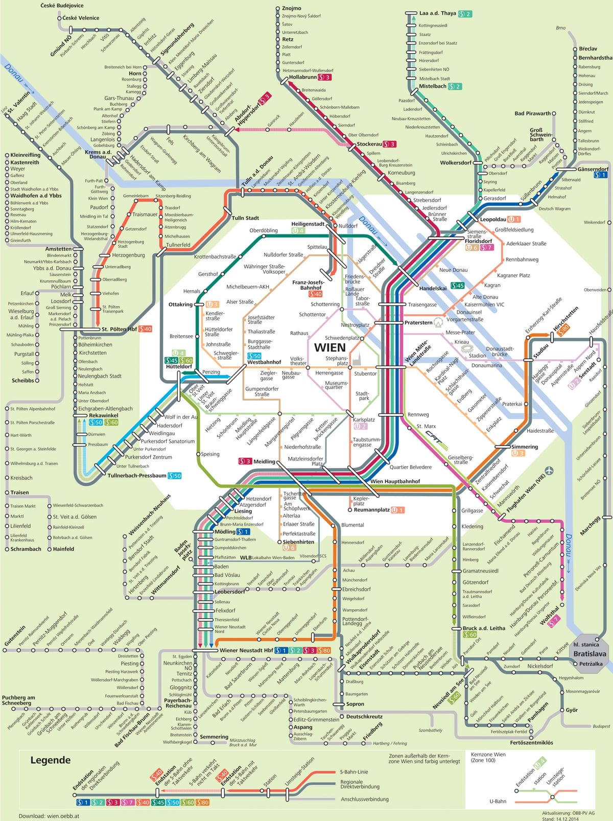 estasyon tren a nan vyèn, otrich kat jeyografik