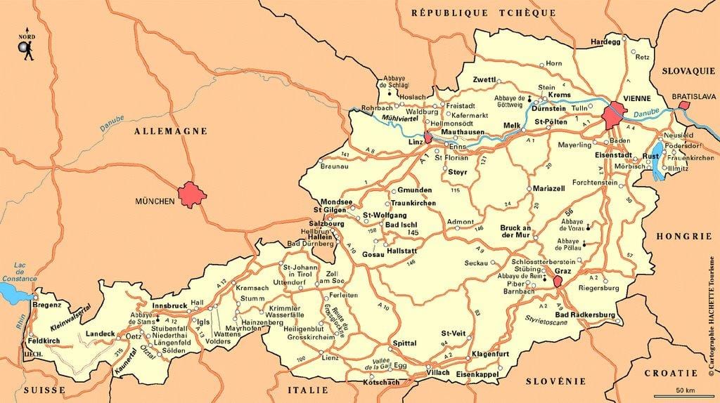kat jeyografik la nan otrich vyèn